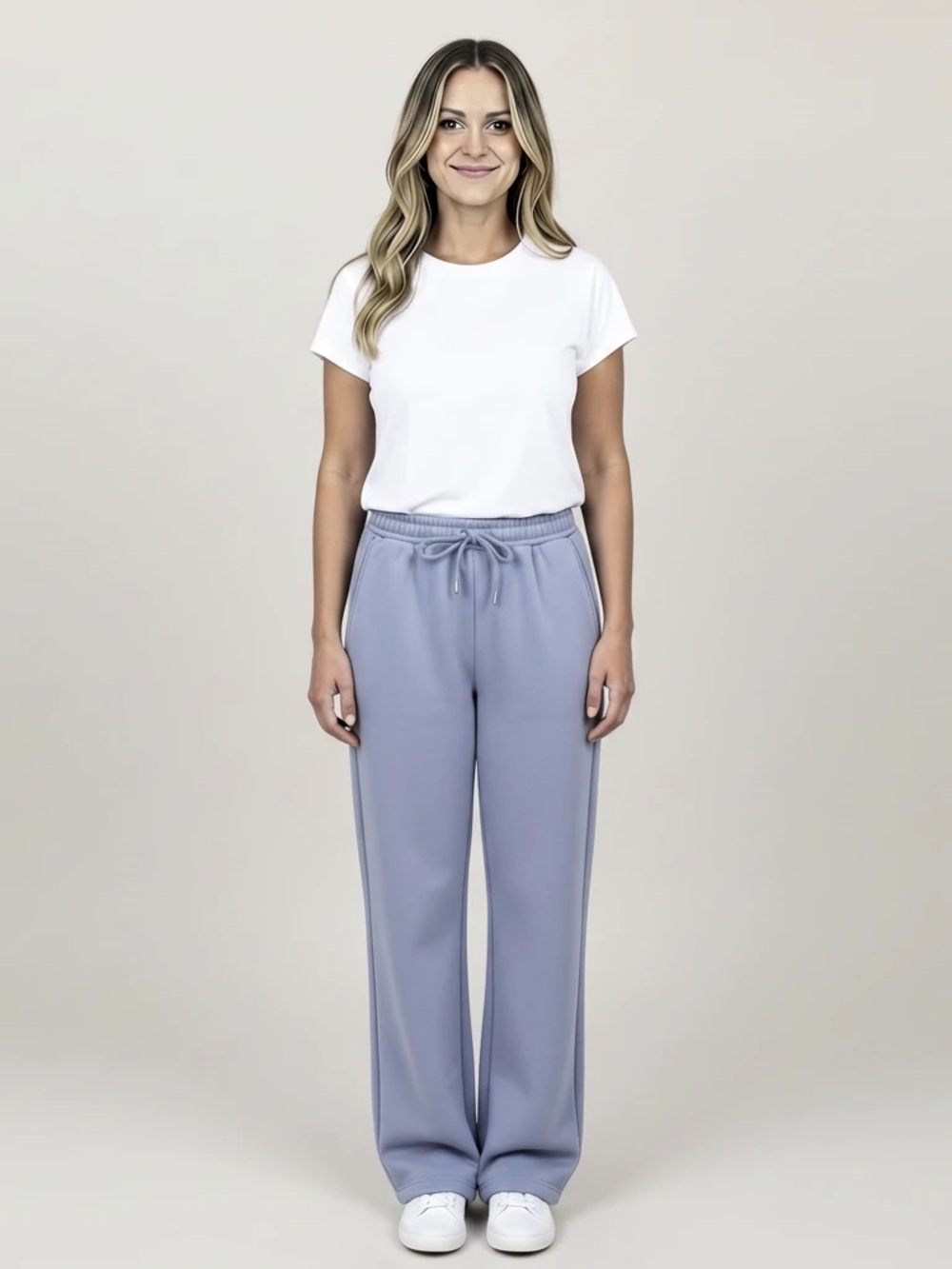 Abercrombie & Fitch Blue Wide-Leg Fleece Sweatpants Women’s Medium